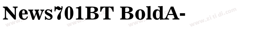 News701BT BoldA字体转换